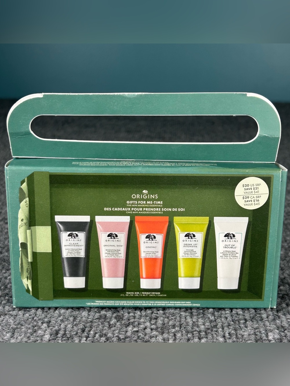 ORIGINS ~ Gifts for Me-Time ~ 5 Mini Masking Essentials Set ~ NIB Great Gift!